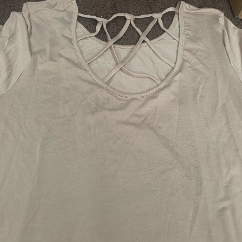 Solid Tunic With Cross Strap Back